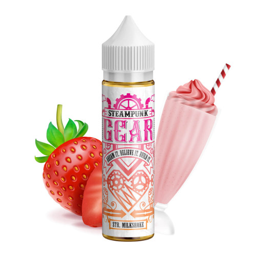 steampunk-strawberry-milkshake-20ml-60ml-wakeandvape Strawberry Milkshake Gear 20ml/60ml – Steampunk