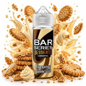 Το Creamy Biscuit 10ml της Bar Series Desserts συνδυάζει το γλυκό άρωμα μπισκότου με απαλές, κρεμώδεις νότες, δημιουργώντας έναν πλούσιο και απολαυστικό συνδυασμό γεύσεων. Ιδανικό για όσους προτιμούν γλυκά αρώματα με χαρακτήρα μπισκότου και κρέμας. Το προϊόν διατίθεται σε φιάλη συνολικής χωρητικότητας 120ml, η οποία περιέχει 10ml αρώματος.