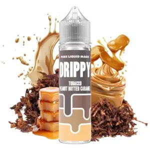 Το Drippy Tobacco Peanut Butter Caramel 20ml της Omerta Flavorshots συνδυάζει τον καπνικό χαρακτήρα με τις γλυκές νότες φυστικοβούτυρου και καραμέλας, δημιουργώντας ένα ιδιαίτερο αρωματικό προφίλ. Διατίθεται σε συσκευασία 60ml με 20ml αρώματος.