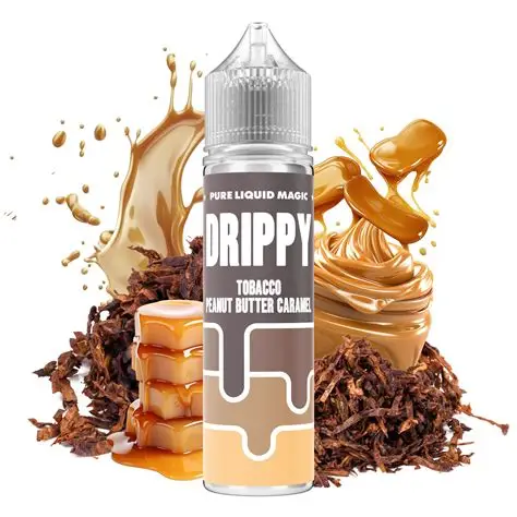Drippy-omerta-tobacco-peanutbutter-caramel-kapnos-fystikobouturo-karamela-20ml-60ml-wakeandvape Το Drippy Tobacco Peanut Butter Caramel 20ml της Omerta Flavorshots συνδυάζει τον καπνικό χαρακτήρα με τις γλυκές νότες φυστικοβούτυρου και καραμέλας, δημιουργώντας ένα ιδιαίτερο αρωματικό προφίλ. Διατίθεται σε συσκευασία 60ml με 20ml αρώματος.
