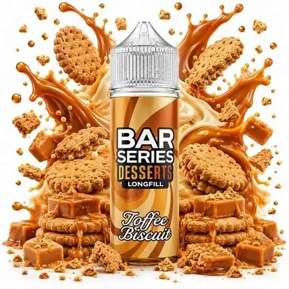 Το Toffe Biscuit 10ml της Bar Series Desserts συνδυάζει το γλυκό άρωμα μπισκότου με καραμέλα βουτύρου, δημιουργώντας έναν απολαυστικό συνδυασμό με γλυκό και ζεστό χαρακτήρα. Η αρμονία του μπισκότου με την καραμελένια αίσθηση του toffee το καθιστά μια ενδιαφέρουσα επιλογή για όσους αγαπούν τα γλυκά και γεμάτα αρώματα. Το προϊόν διατίθεται σε φιάλη συνολικής χωρητικότητας 120ml, η οποία περιέχει 10ml αρώματος.