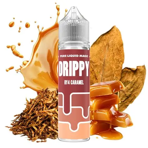 drippy-omerta-ry4-caramel-kapnos-karamela-20ml-60ml-wakeandvape Το Drippy RY4 Caramel 20ml της Omerta Flavorshots συνδυάζει τον κλασικό καπνικό χαρακτήρα του RY4 με γλυκές νότες καραμέλας, δημιουργώντας ένα ισορροπημένο αρωματικό προφίλ με καπνικές και γλυκές αποχρώσεις. Μια επιλογή για όσους προτιμούν αρώματα καπνού με μια διακριτική γλυκιά πινελιά.