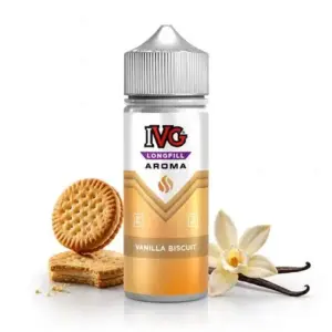 Το Vanilla Biscuit 20ml της IVG Flavour Shots συνδυάζει το γλυκό, μπισκοτένιο άρωμα με απαλές νότες βανίλιας, δημιουργώντας έναν πλούσιο και ισορροπημένο συνδυασμό. Η γλυκιά αίσθηση του μπισκότου δένει αρμονικά με τη ζεστή, κρεμώδη αρωματική παρουσία της βανίλιας, προσφέροντας μια επιλογή για όσους αγαπούν τις γλυκές γεύσεις. Το προϊόν διατίθεται σε φιάλη συνολικής χωρητικότητας 120ml, η οποία περιέχει 20ml αρώματος.